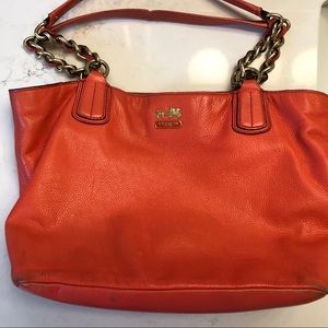 Bright Poppy Coach Shoulder Bag